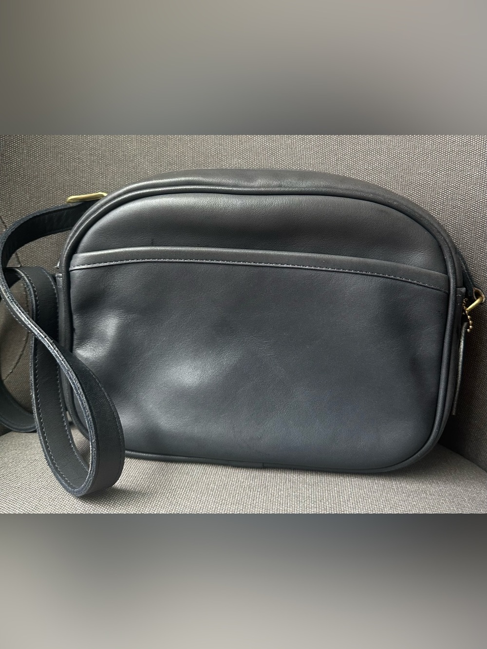 Vintage coach blue/ grey camera bag